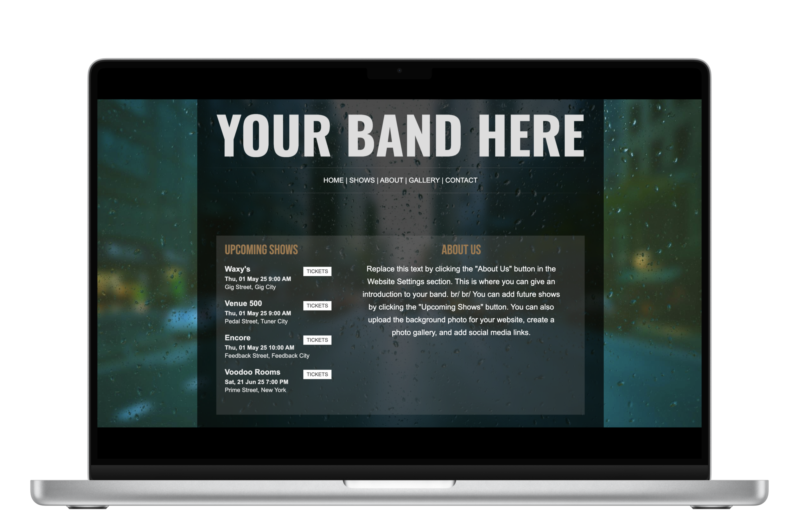 Band Website Builder
